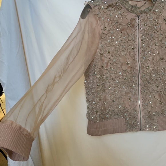 Elie Tahari lace bomber jacket - Picture 6 of 7